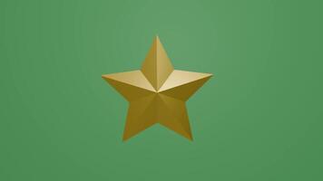 3d star loop animation with green screen video