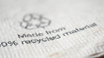 tissue made with recycled materials in daily routines , video