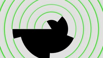 Animation Transition of a White and Green Circle Opening and Closing video