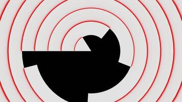 Animation Transition of a White and Red Circle Opening and Closing video