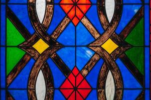 Abstract multicolored vintage window pattern photo