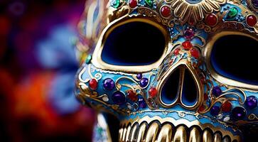 Calavera sugar skull, panoramic image. photo