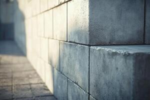Concrete Block Wall Corner Structure Design photo