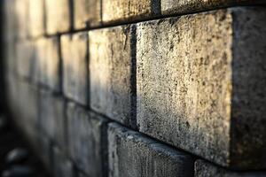 A Close Up View Of Concrete Blocks In Sunlight photo