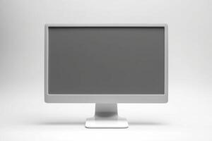 Mockup template for black tablet PC. Isometric style view. Empty screen. photo