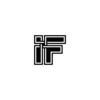 IF FI Monogram Logo with a Luxurious and Minimalist Appeal vector