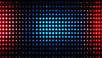 vibrant abstract background featuring a gradient pattern of blue and red dots on a dark backdrop. photo