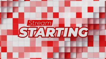 Loop Animation of Stream Starting with Moving Background Squares in Red Tones video