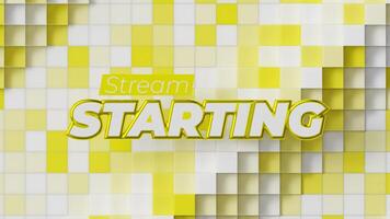 Loop Animation of Stream Starting with Moving Background Squares in Yellow Tones video