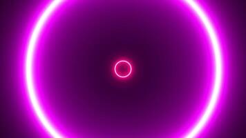 Neon glow circle loop background for backdrop video