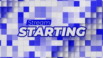 Loop Animation of Stream Starting with Moving Background Squares in Blue Tones video