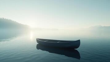 Peaceful Lakeside Canoe photo