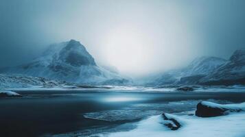 Twilight Glow on Glacier photo