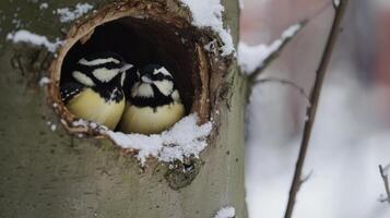 Birds Nesting in Winter Hollow photo