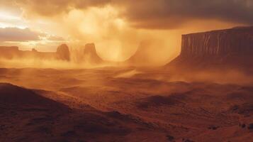 Dust Storm in the Desert photo