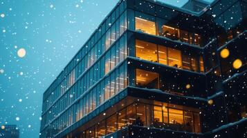 Startup Office in Snowfall photo