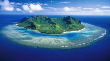 Aerial View of Green Island photo