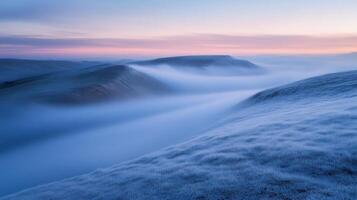 Morning Fog Over Frosty Field photo