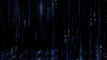 Digital, computer graphics, matrix space, blue abstract background video