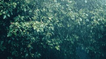 Rainfall Obscuring Rainforest Canopy photo