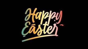 vistoso contento Pascua de Resurrección animación texto con alfa canal video