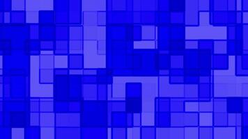 Abstract Blue Square Mosaic A Digital Artwork of Overlapping Rectangles video