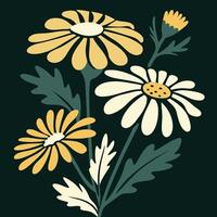 Floral Design for Coloring Abstract. vector