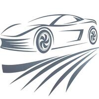 A racing car on a white background vector