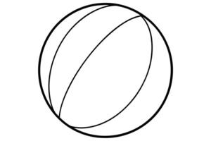 Simple Line Drawing of a Textured Sphere vector