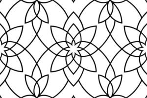 Intricate Black and White Floral Pattern Design in Adobe Illustrator vector