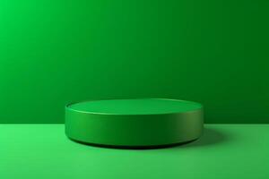 Green Podium Product Platform Presentation Background Mockup Template Illustration. photo