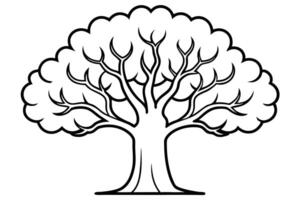 Black and white tree graphic design. vector