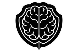 Art illustration of a brain. vector