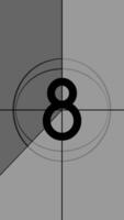 Classic countdown clock on gray background video