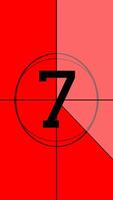 Classic countdown clock on red background video