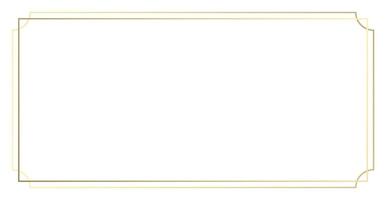Simple and refined gold frame featuring a luminous gradient touch. vector