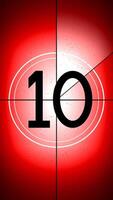 Retro countdown clock with red background video