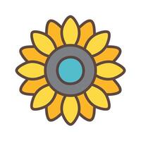 A simple sunflower with a circular center vector
