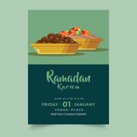 Iftar invitation template. vector
