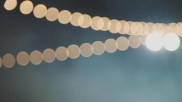 A blurry image of a string of lights video