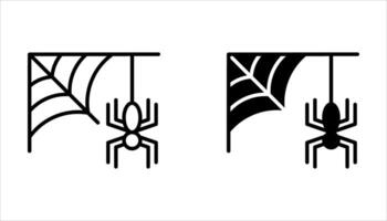 spider web icon set. vector