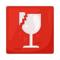 Illustration of Fragile symbol vector
