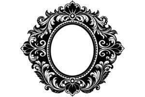 Black and White Frame Design for Decorative vector