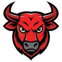 Bold Bull Head Mascot Logo vector