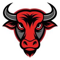 Powerful Bull Head Logo Design vector
