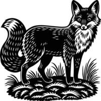 Fox icon silhouette illustration design. vector
