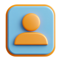 Modern user icon symbol in vibrant colors for digital design. png