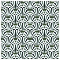 A repeating pattern of fan shapes in varying shades of green and black, creating a stylish and cohesive design on a white background. vector