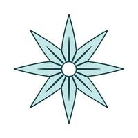Starburst Inspired Floral Ornament Design with Vibrant Colors and Intricate vector