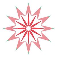 Starburst Inspired Floral Ornament Design with Vibrant Colors Intricate Patterns vector
